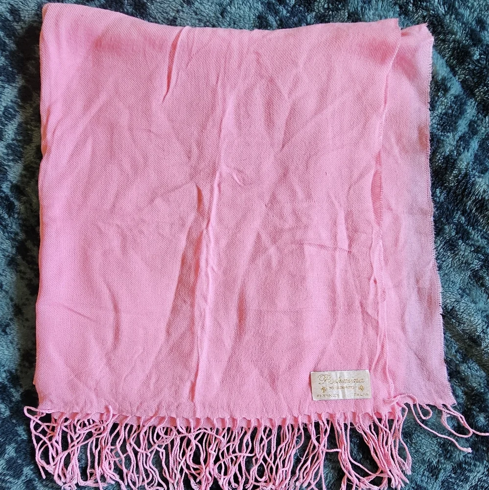 Bright‎ Barbie pink pashmina by Finished Firenze Italy